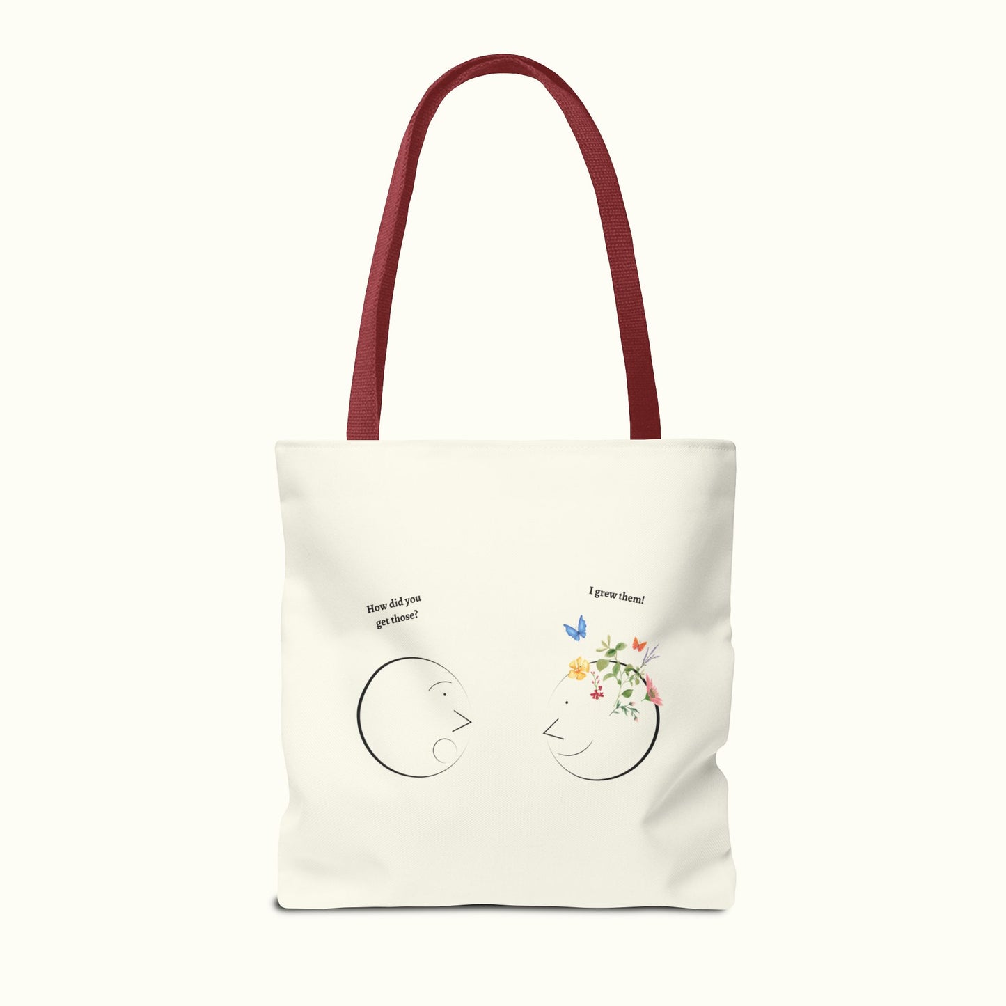 Tote Bag Illustrating An Impressing Blooming Mind