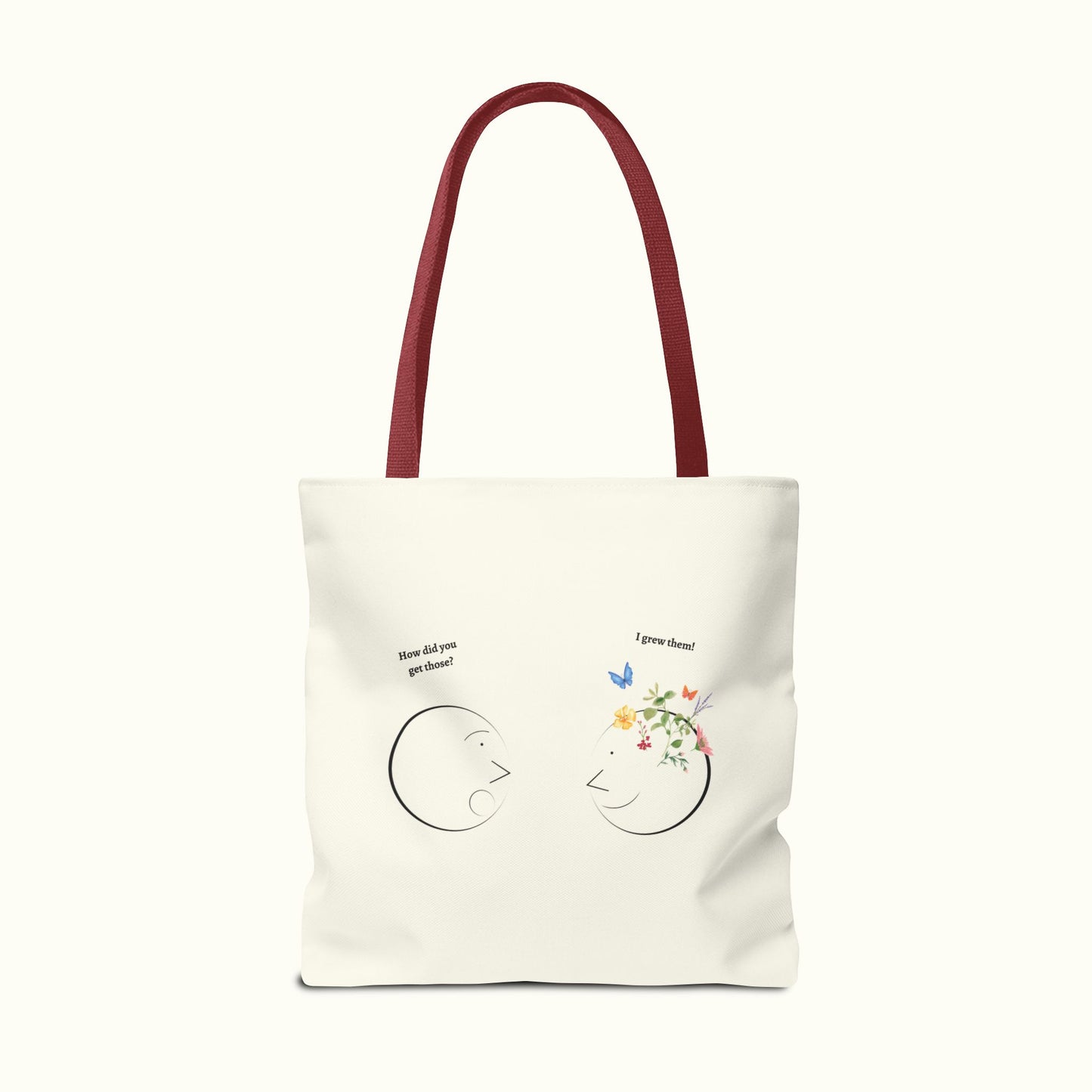 Tote Bag Illustrating An Impressing Blooming Mind