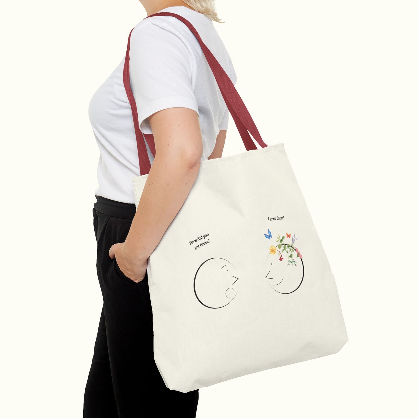 Tote Bag Illustrating An Impressing Blooming Mind