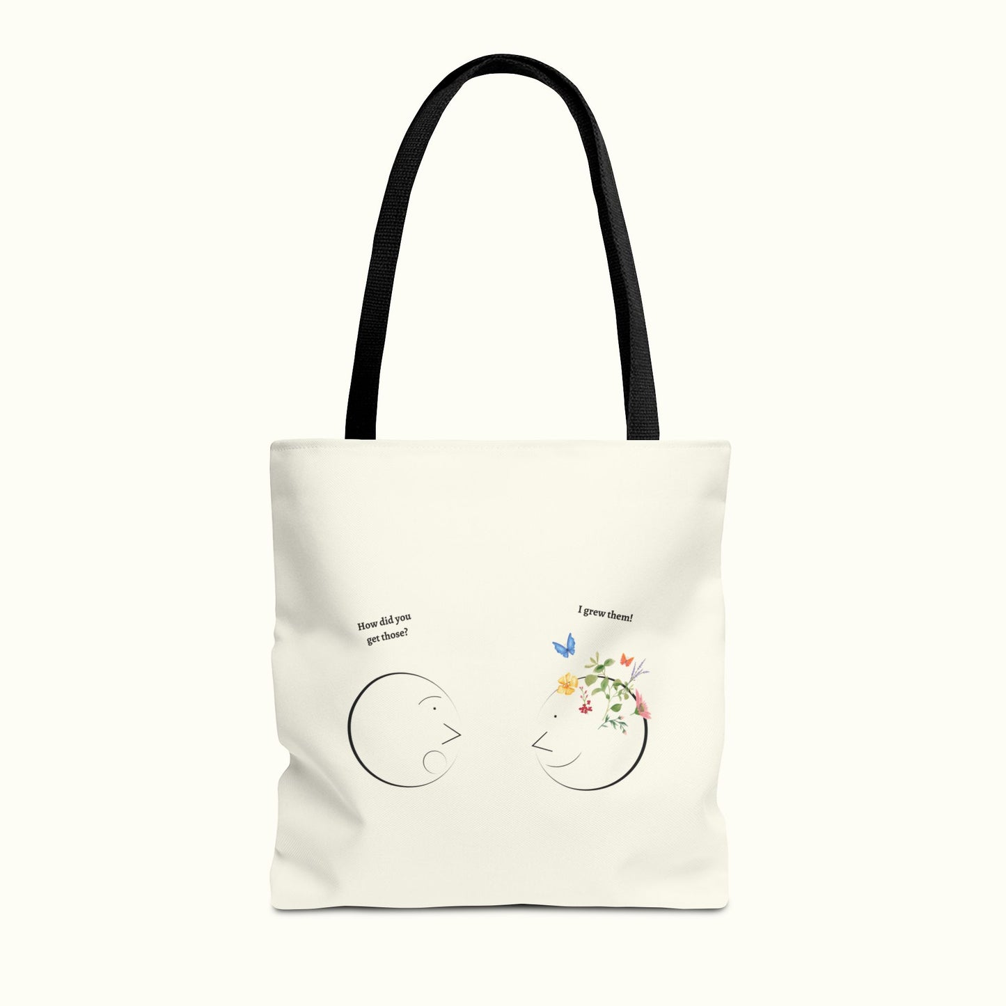 Tote Bag Illustrating An Impressing Blooming Mind