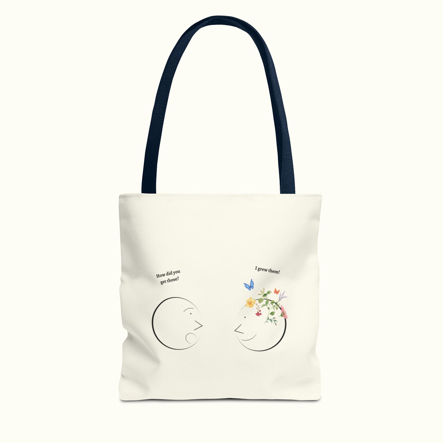 Tote Bag Illustrating An Impressing Blooming Mind