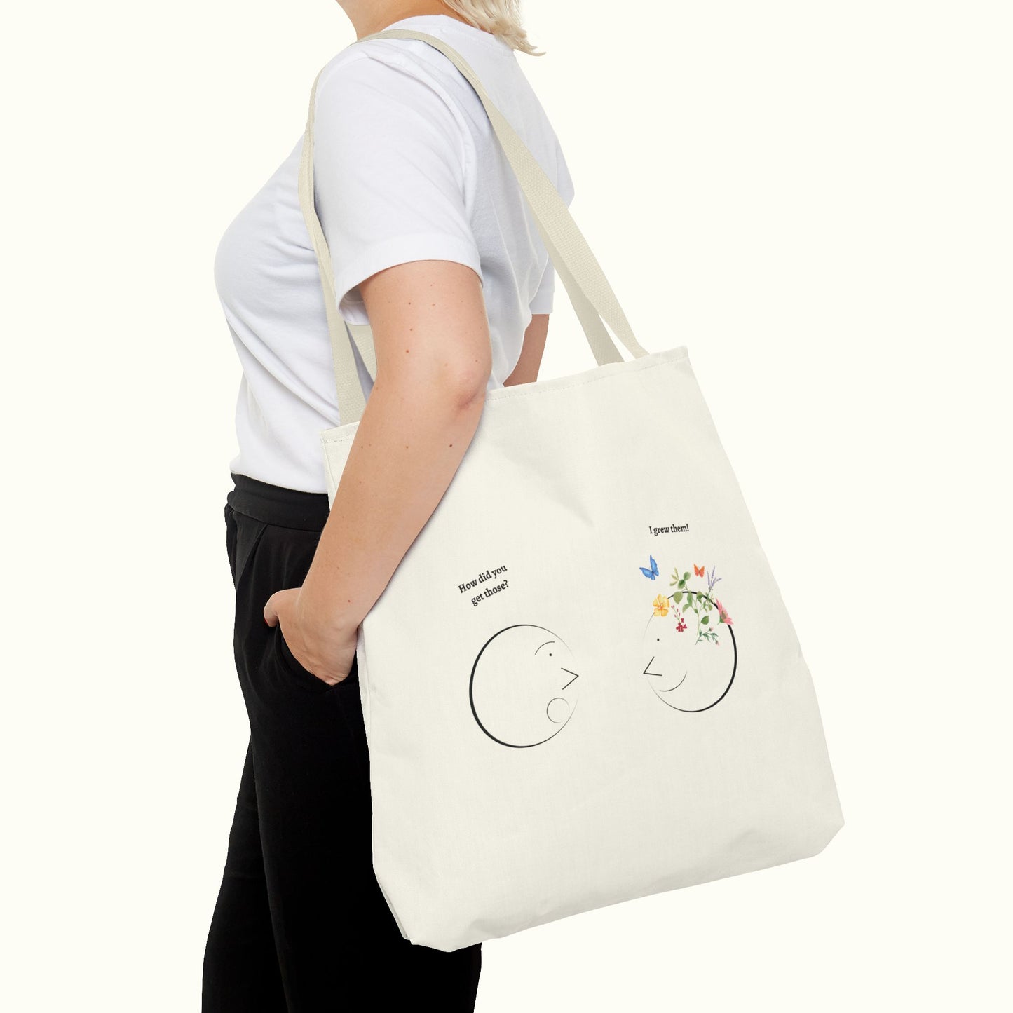 Tote Bag Illustrating An Impressing Blooming Mind