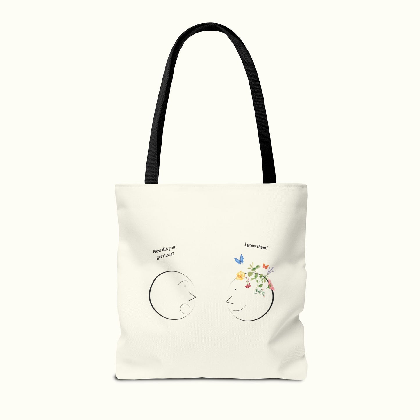 Tote Bag Illustrating An Impressing Blooming Mind