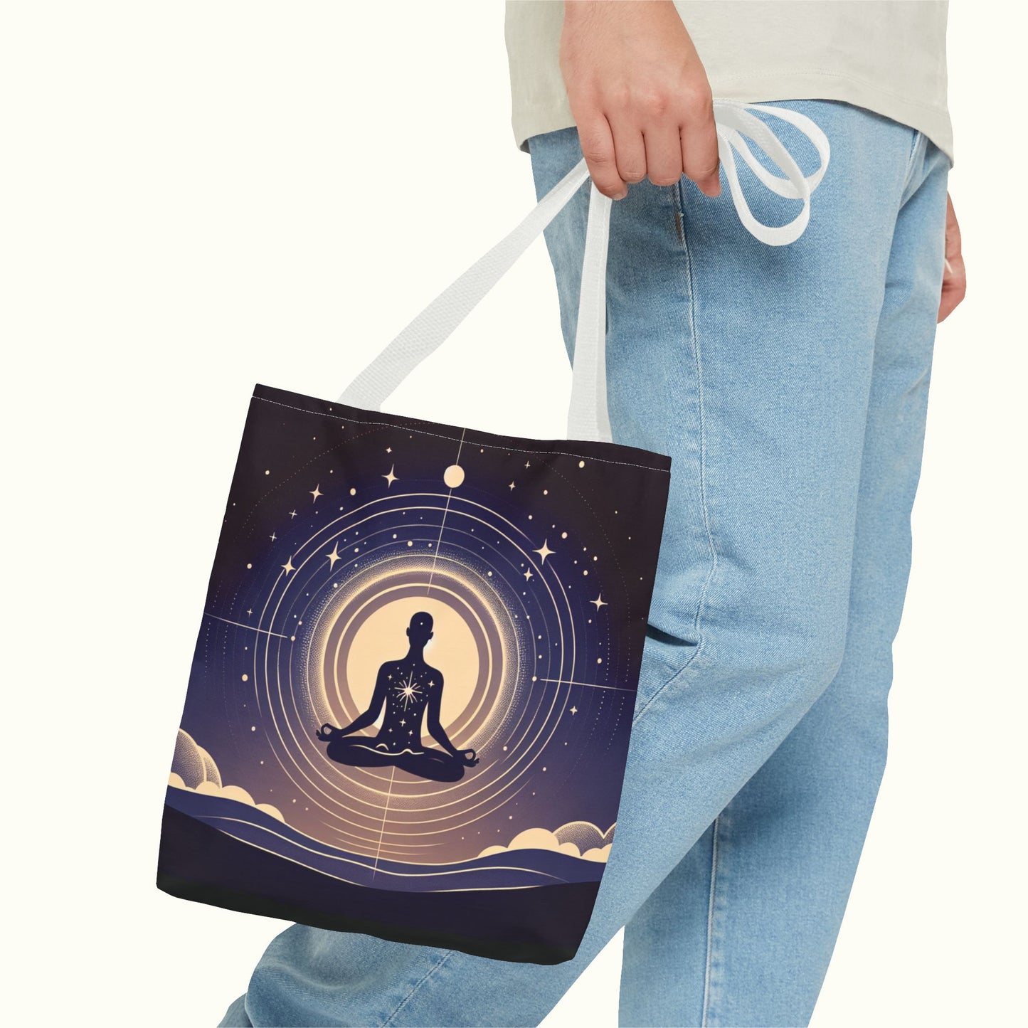 Meditating Tote Bag - Oneness with the Universe