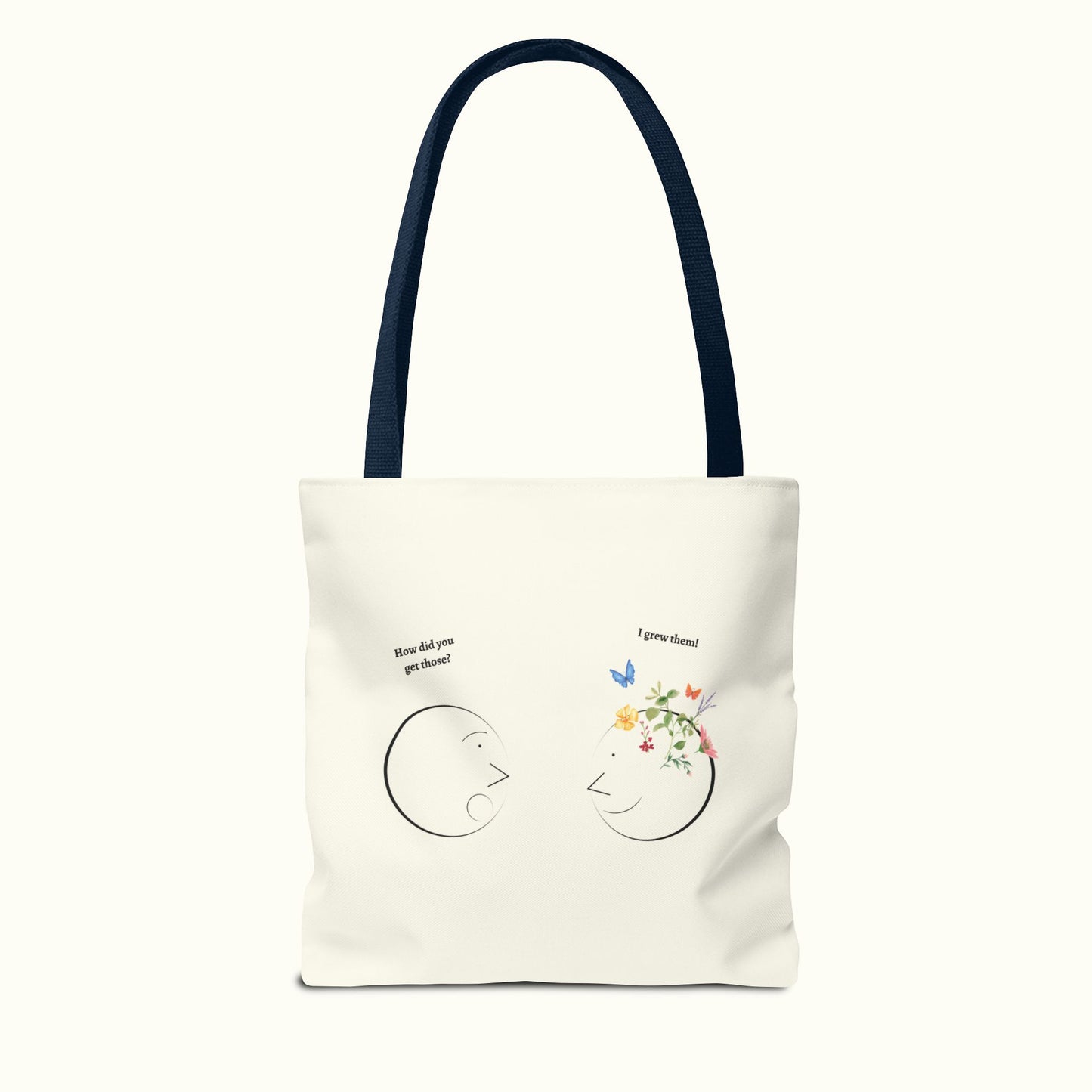 Tote Bag Illustrating An Impressing Blooming Mind