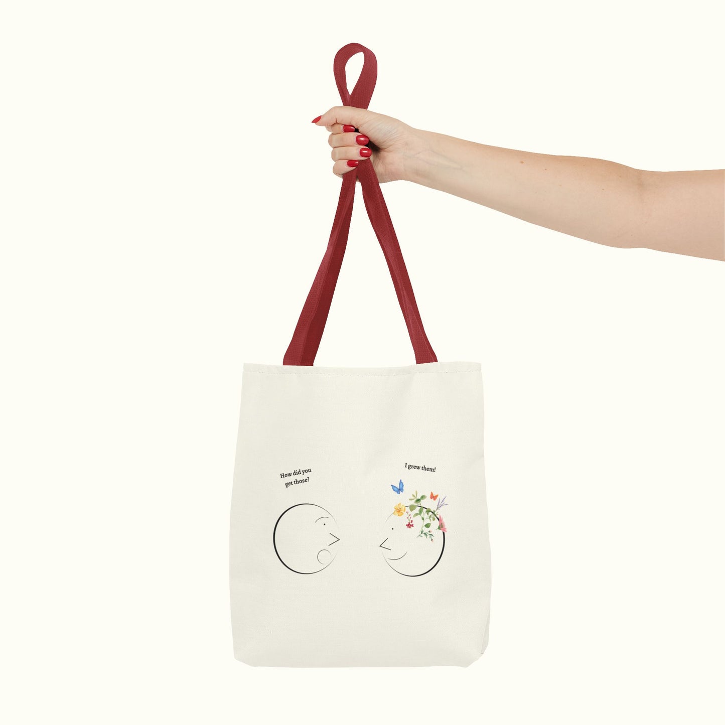 Tote Bag Illustrating An Impressing Blooming Mind