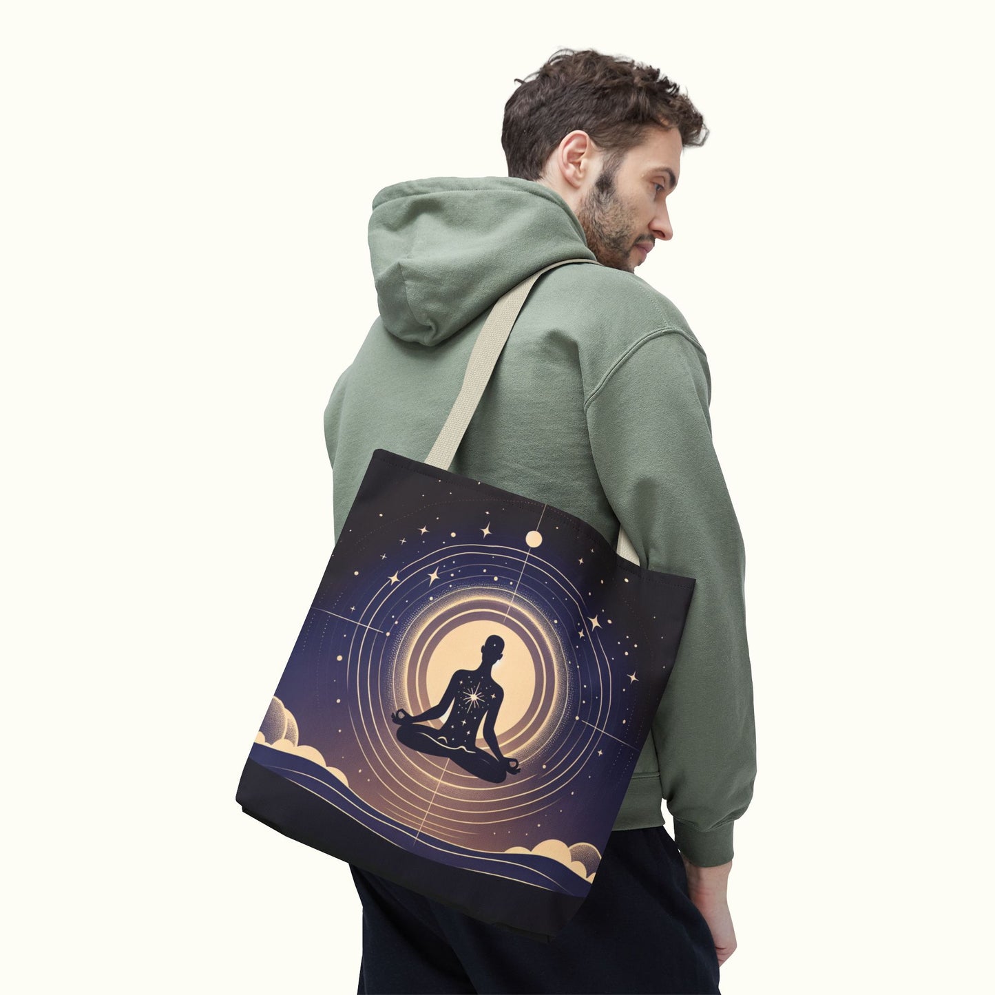 Meditating Tote Bag - Oneness with the Universe