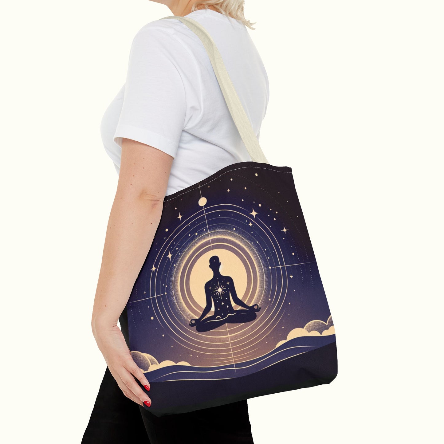 Meditating Tote Bag - Oneness with the Universe