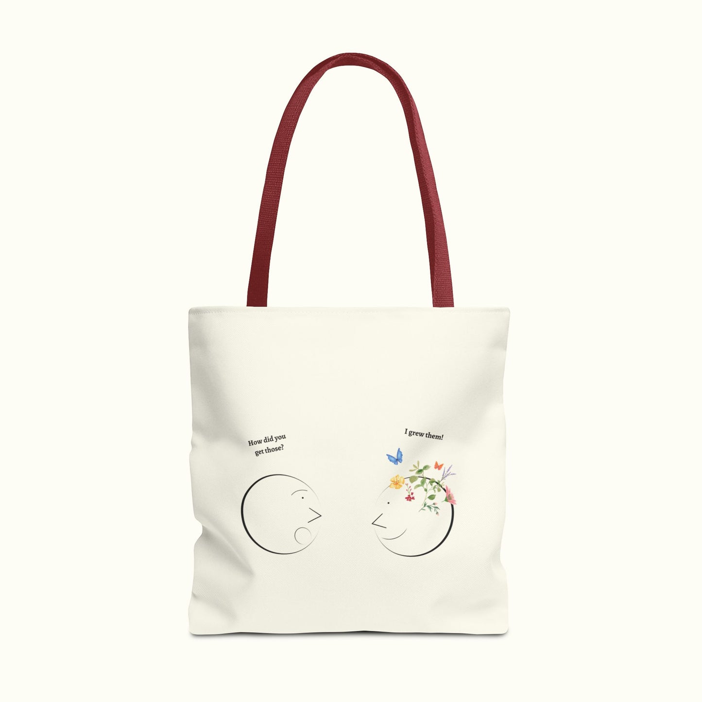 Tote Bag Illustrating An Impressing Blooming Mind