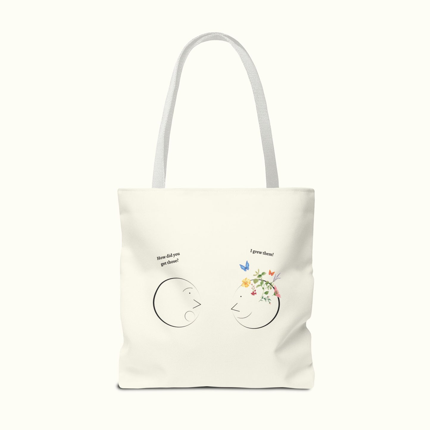 Tote Bag Illustrating An Impressing Blooming Mind