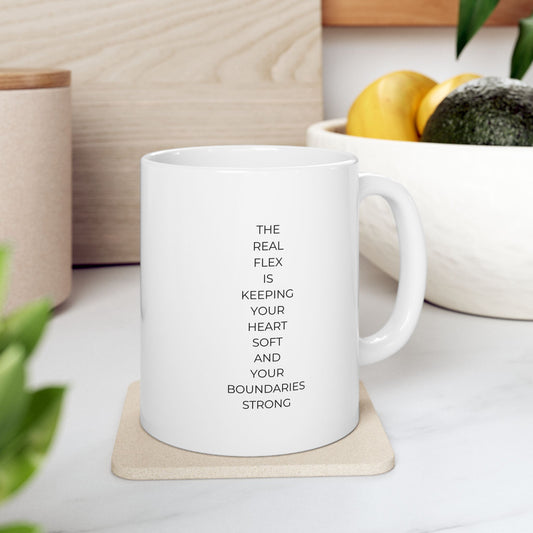 Mug - Encouraging Soft Heart But Strong Boundaries - Inspirational Quote