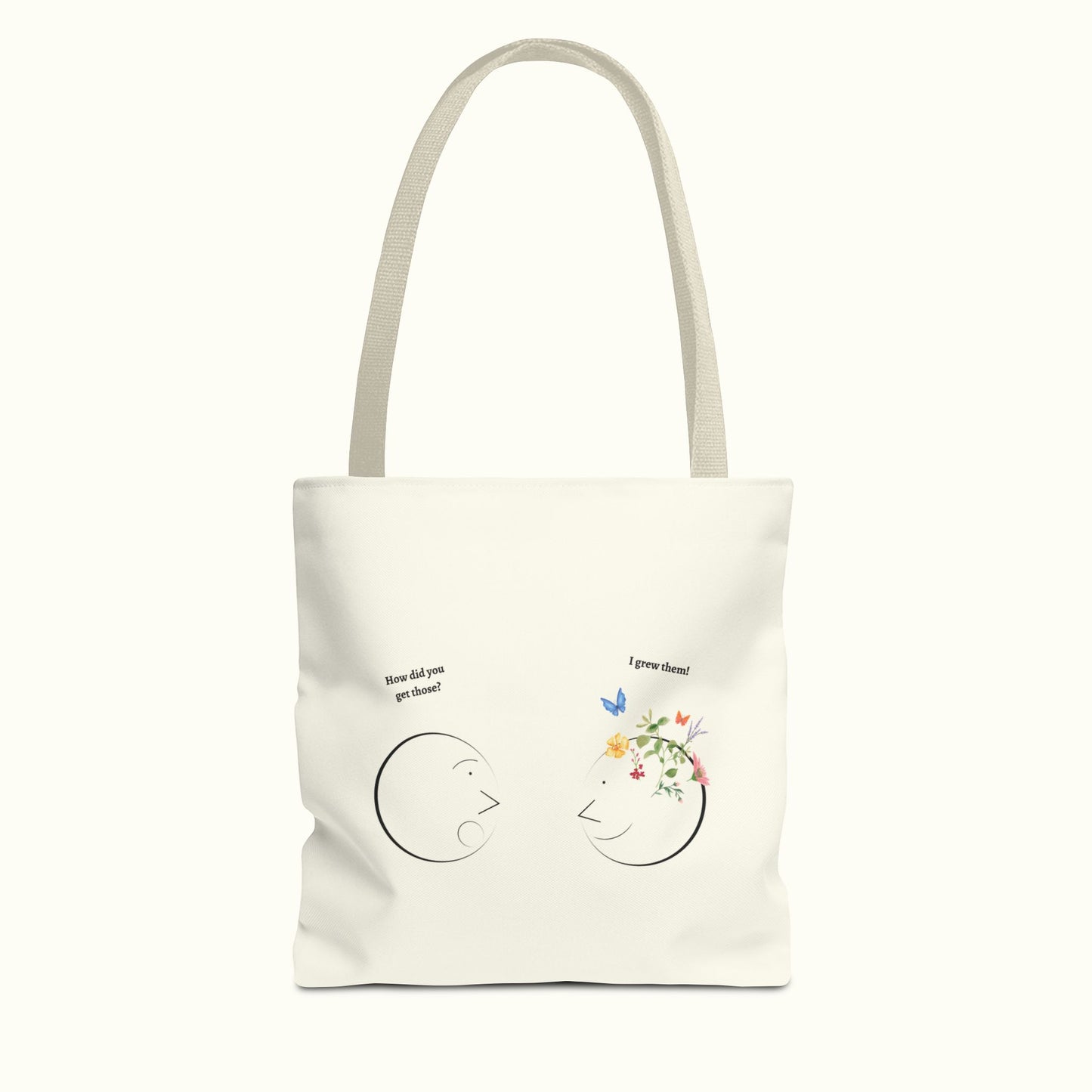 Tote Bag Illustrating An Impressing Blooming Mind