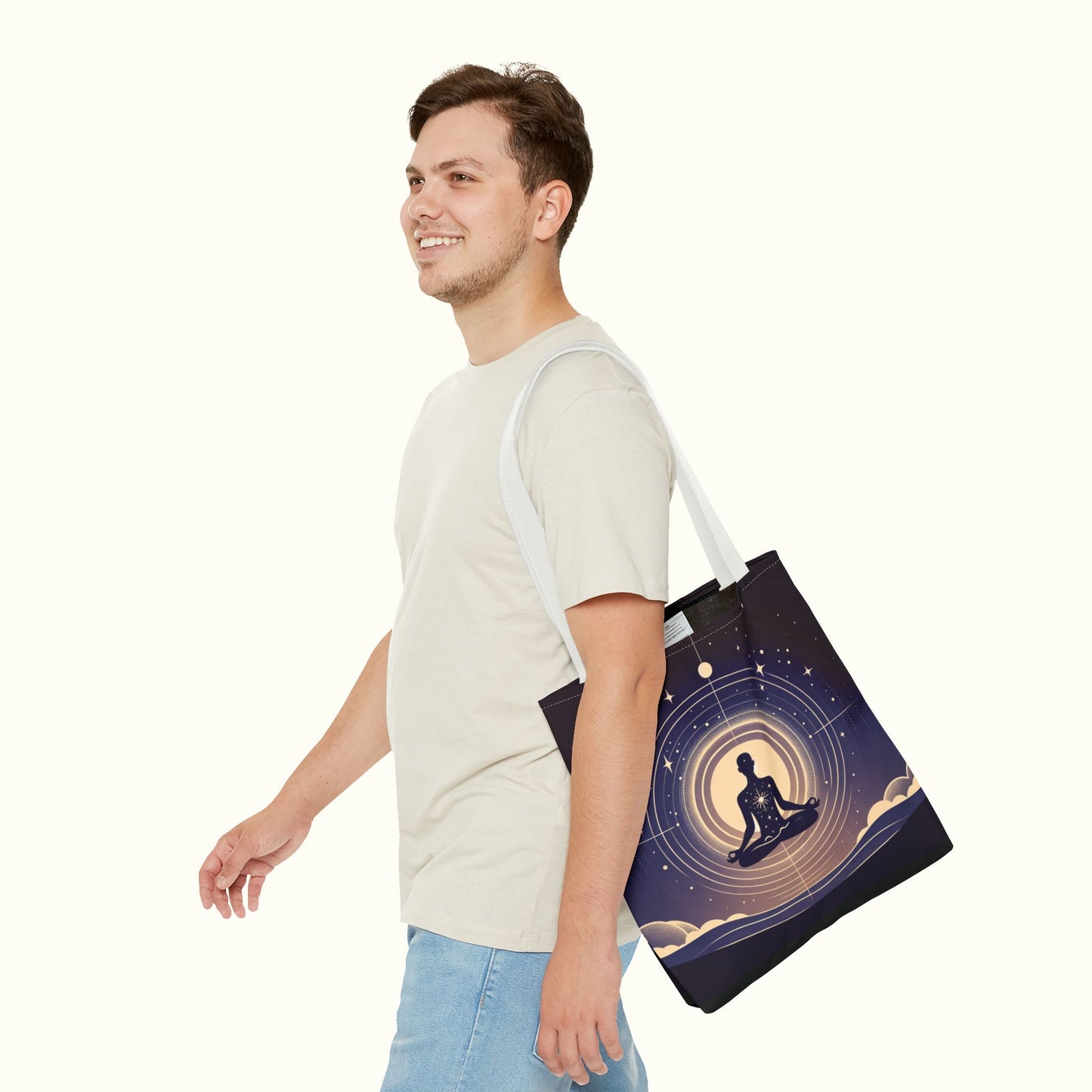 Meditating Tote Bag - Oneness with the Universe