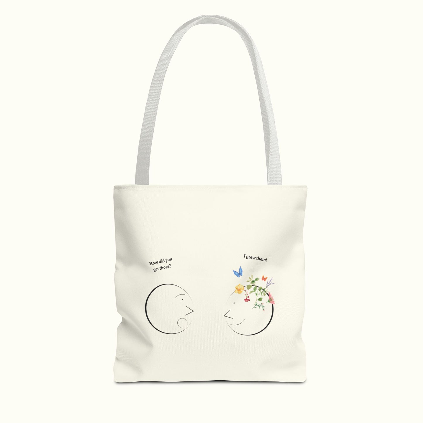 Tote Bag Illustrating An Impressing Blooming Mind