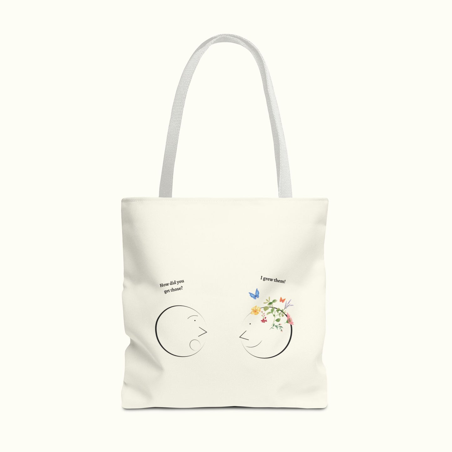 Tote Bag Illustrating An Impressing Blooming Mind